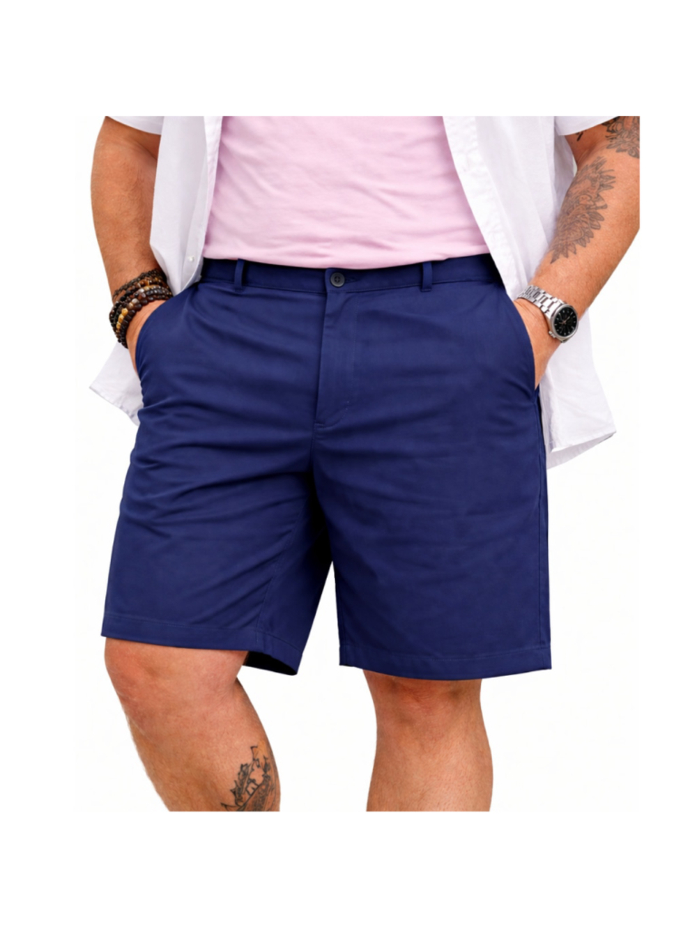 Men’s IZOD 9.5" Micro Poly Classic Fit Golf Shorts – Dark Blue – Size 42 – NWT
